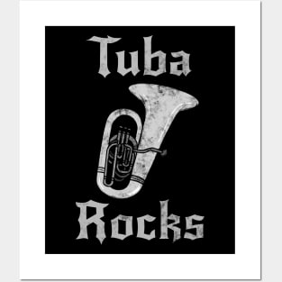 Tuba Rocks, Tubaist Heavy Rock Brass Musician Posters and Art